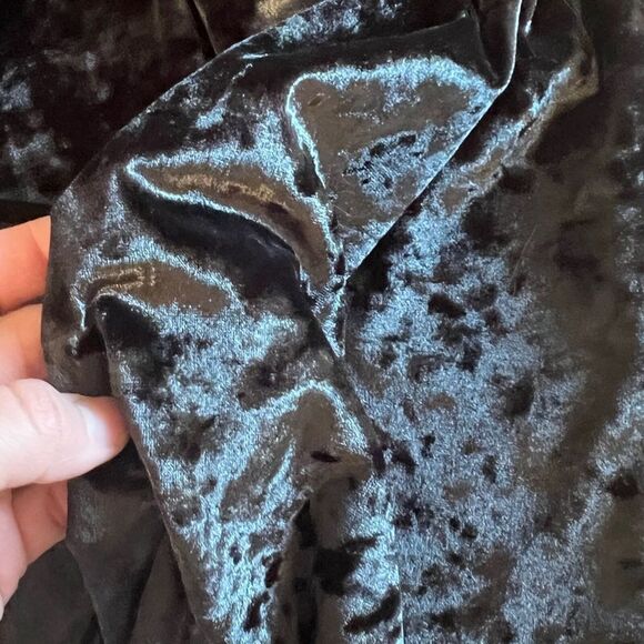 Victorias Secret Slip Dress Womens Medium Black crushed Velvet‎ Sleeveless glam - Picture 6 of 6